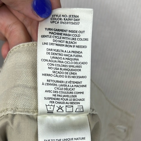 NWT Joie Linen Cotton Blend Pleated High Waist Shorts Size M Beige Pockets Y2K - Picture 16 of 16